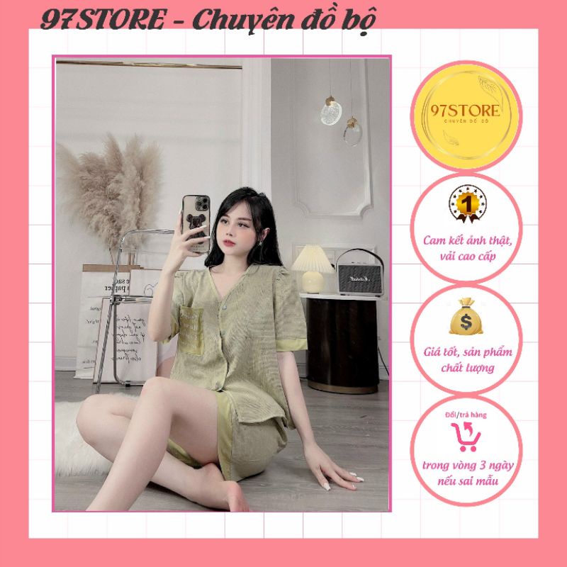Bộ đũi đùi caro có viền, túi - size dưới 56kg