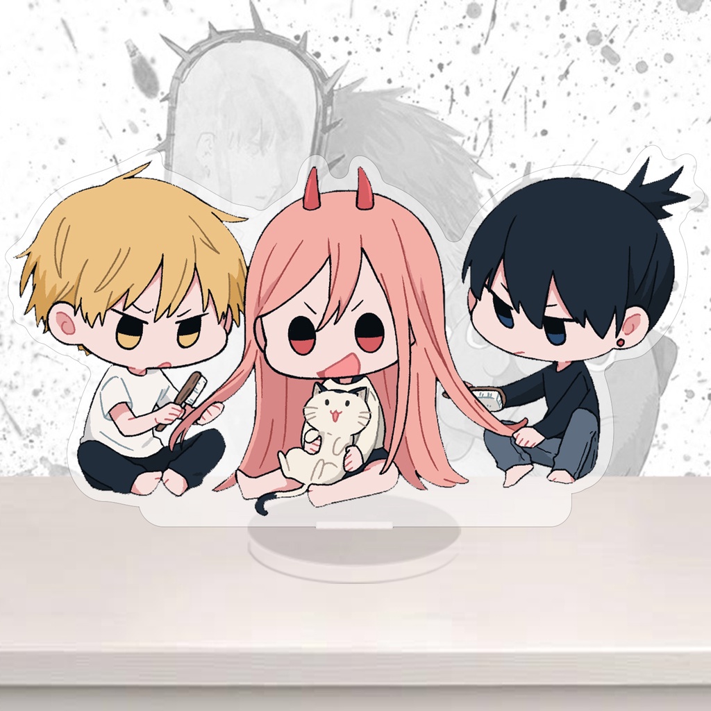 Standee Chainsaw man, mô hình nhân vật Denji, Power, Makima, Aki