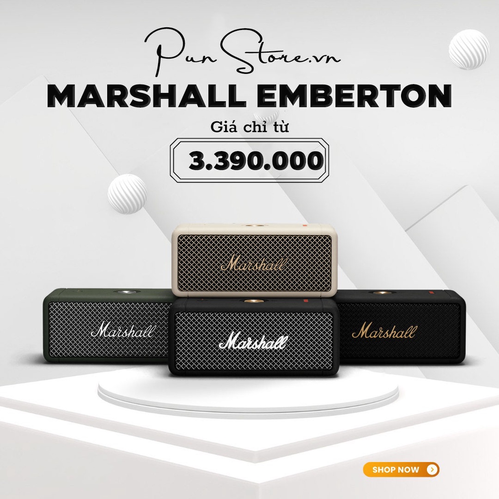 Loa Marshall Emberton US - Hàng Chính Hãng- Bảo hành 12 tháng