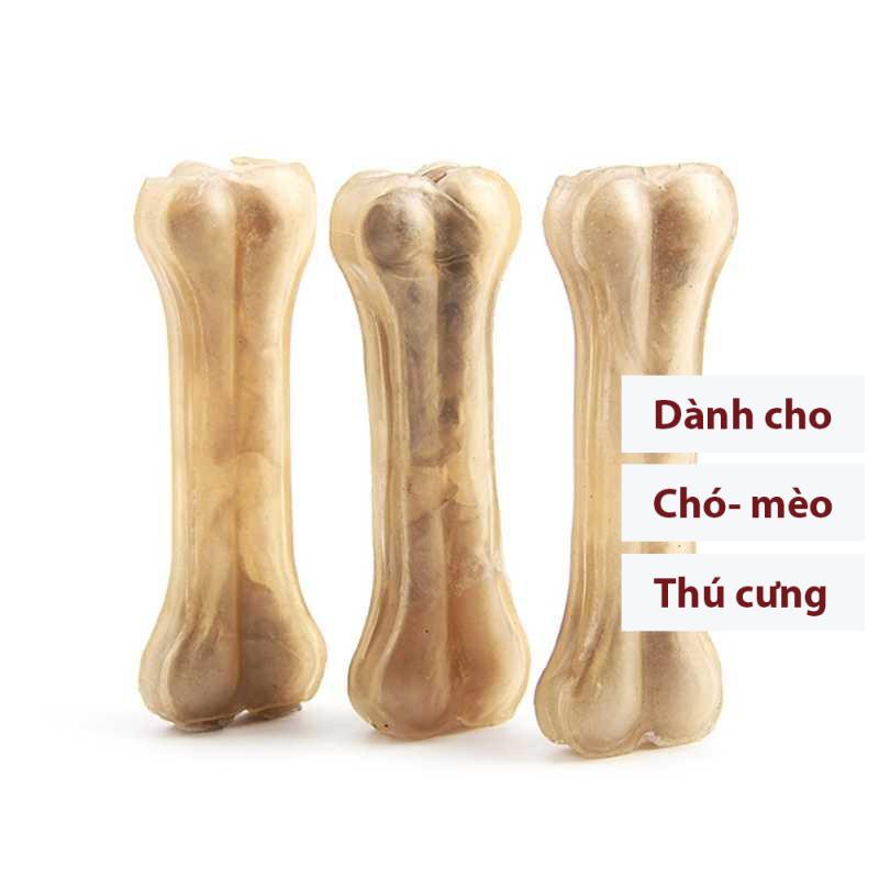 Orgo- (1 cái) Xương da bò cho chó gặm dạng xương ống (5 size) cho chó sạch răng tránh cắn phá đồ