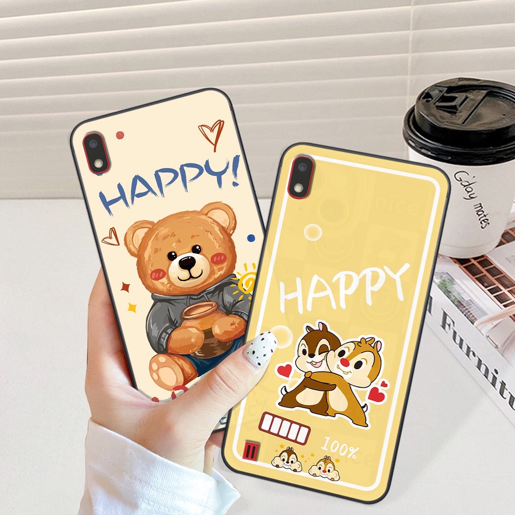 Ốp Samsung A10 / M10 in hình gấu vịt caro nhiều màu sắc ngộ nghĩnh dễ thương