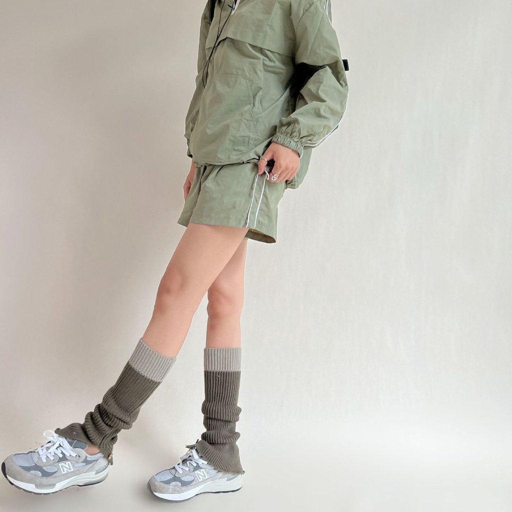 K Dệt Kim Che Chân Phối Màu Tương Phản Thời Trang Thu Đông Dành Cho Nữ Mi