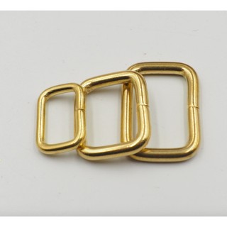 (2 cái) Khoen chữ nhật đồng size 16mm 20mm 25mm 33mm 38mm, phụ kiện làm ví túi