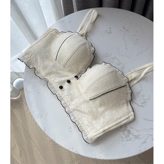 Áo bra nâng ngực viền ren bèo