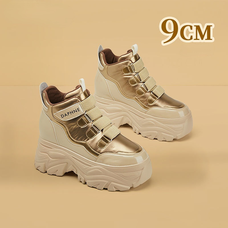 Giày Đế Dày Tăng Chiều Cao Phong Cách Retro Hợp Thời Trang Cho Nữ