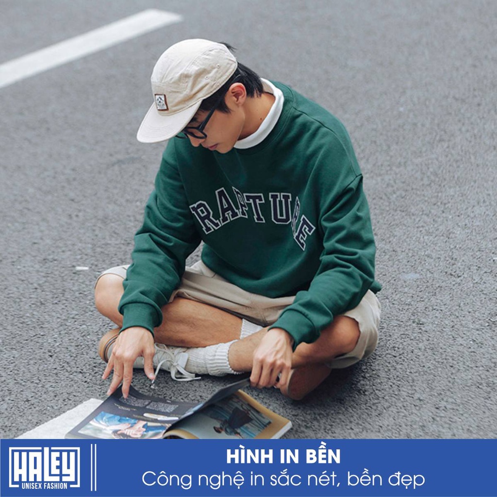 Áo Sweater HD32 HALEY Nam Nữ Unisex Dài Tay RAPTURE Chất nỉ bông Ấm áp, Dày dặn Phong Cách Hàn Quốc
