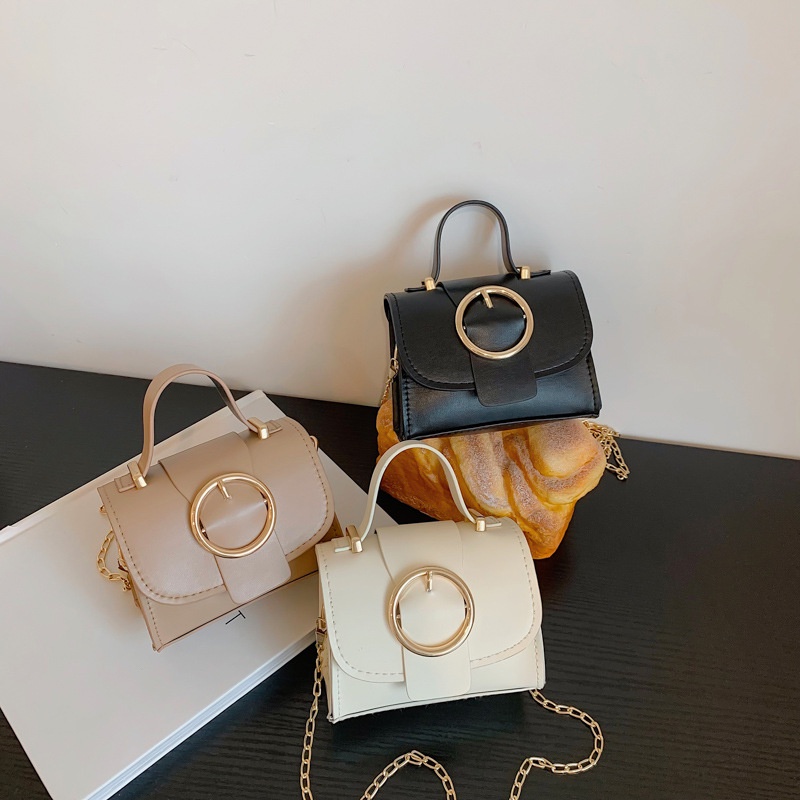 Túi Đeo Chéo Mini Hình Vuông Phong Cách Retro Thời Trang Cho Nữ