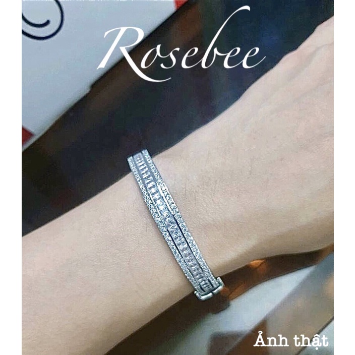 Vòng tay đính full đá Baguette Luxury