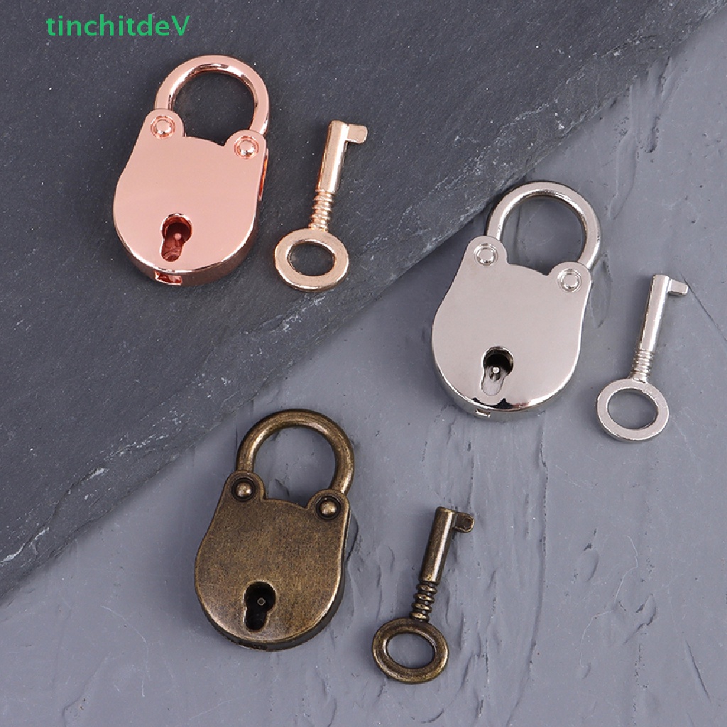 [TinchitdeV] 1 Bộ Ổ Khóa Hành Lý Mini Hình Gấu Có Khóa Cho Hộp Trang Sức [Hàng Mới]