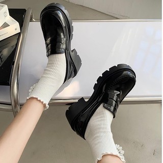 (XẢ KHO CẮT MẪU)  GIÀY LOAFERS CAO GÓT PHONG CÁCH RETRO