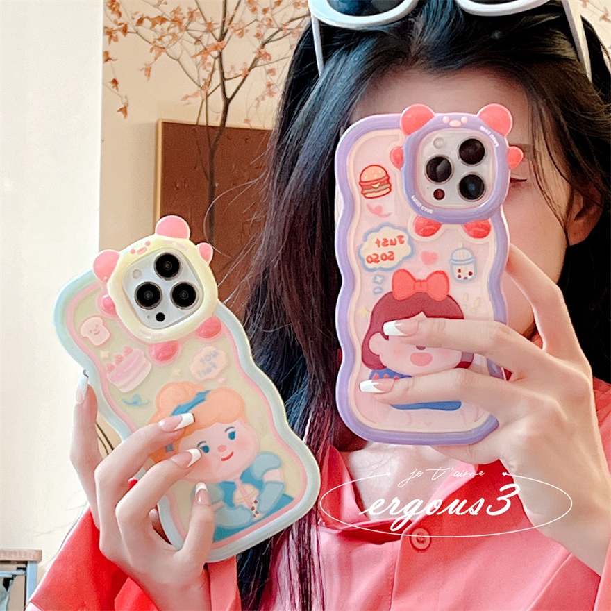 Ốp Điện Thoại Họa Tiết Hoạt Hình Công Chúa Dễ Thương Cho iPhone 14 13 12 11 Pro Max 8 7 Plus X Xs SE2020 Xr Xs Max 6 6s Plus