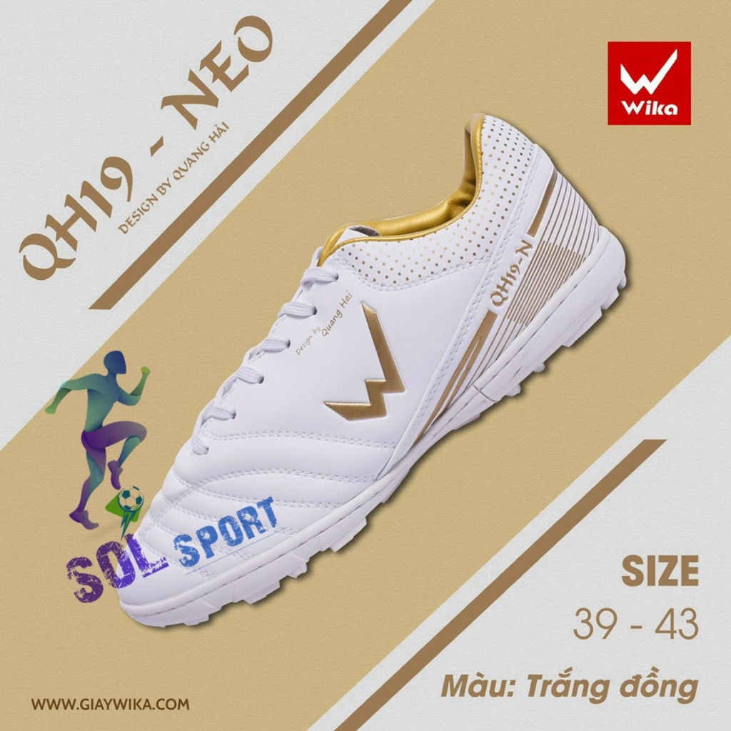 GIÀY BÓNG ĐÁ W.IK.A Q.H 19 N.E.O - CHÍNH HÃNG - GIÁ TỐT - CÓ BẢO HÀNH