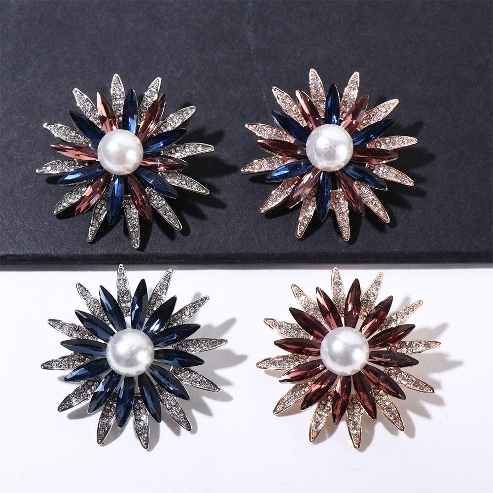 Trâm Cài Áo Hình Hoa Đính Đá Sang Trọng Cho Nữ|Phụ Kiện Áo Sweater Xinh Xắn Chất Lượng