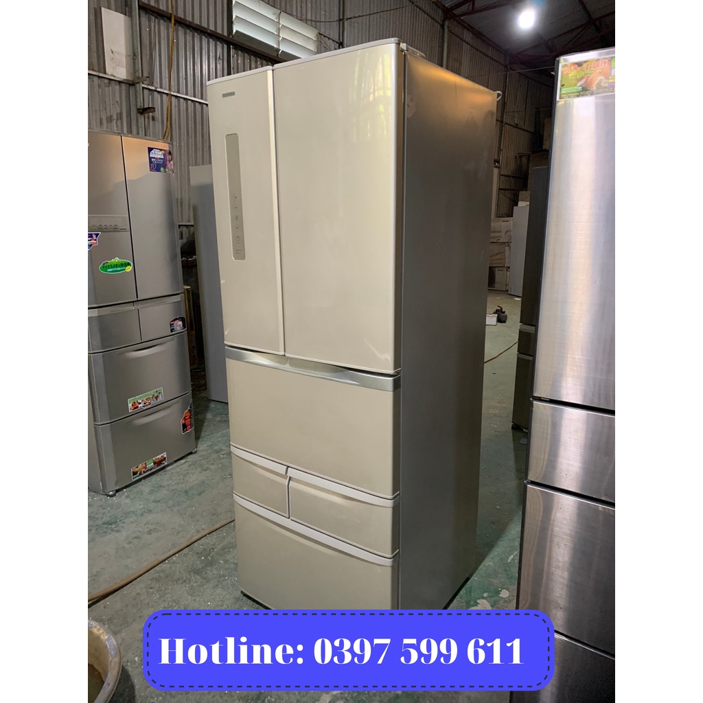 Tủ lạnh Nhật bãi Toshiba GR-F51FS với 510 lít làm đá tự động Nhật Bãi Phát Đạt bảo hành 12 tháng