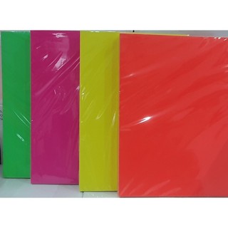 Combo 10 tờ giấy decal A4 màu dạ quang