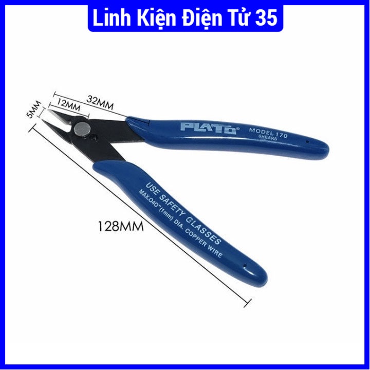 Kìm cắt chân linh kiện Plato 170 kích thước 125mm