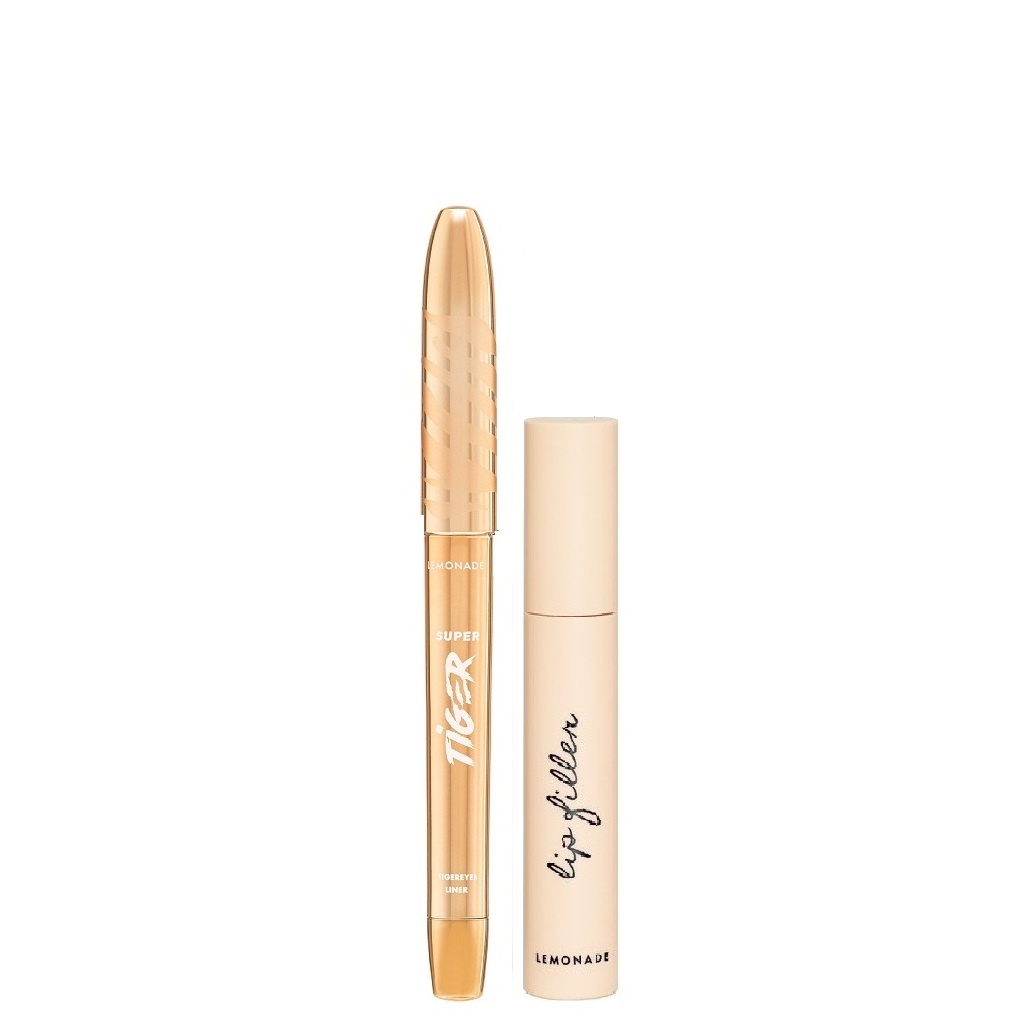 Combo Lemonade Bút kẻ mắt Micro Eyeliner SuperTiger 1g và Son lót đầy môi Lip Filler 4.5g