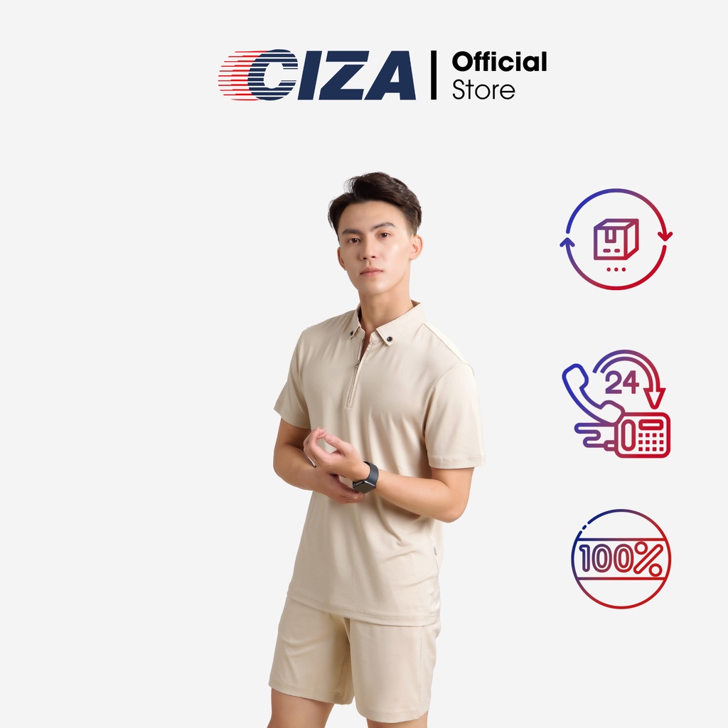 Áo phông polo nam CIZA vải thun mát cao cấp form Slim trẻ trung nhiều màu size S M L XL APNS13