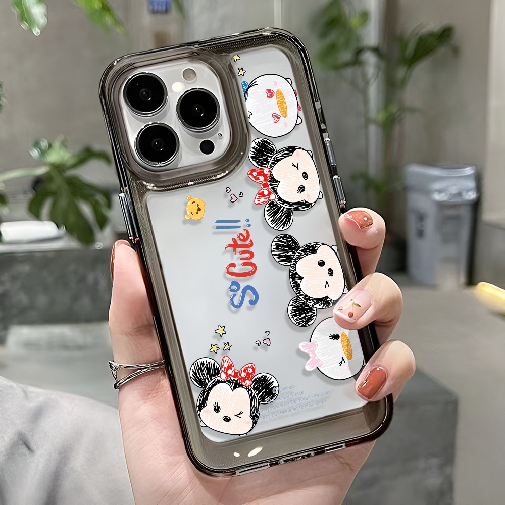 Ốp Điện Thoại Trong Suốt Họa Tiết Hoạt Hình Minnie Mickey Winnie Cho iphone 14 Pro Max 13 11 12 7Plus X XR XS Max 8 7