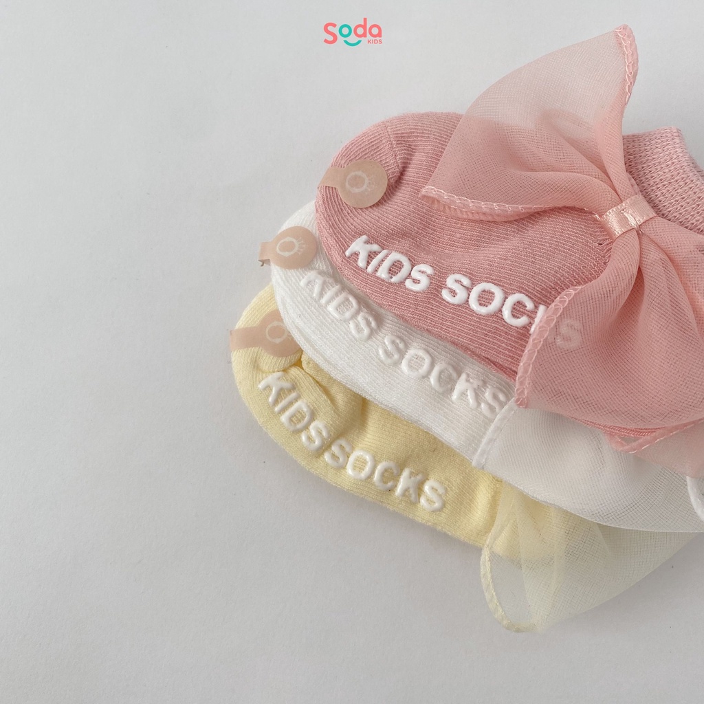 Set tất cho bé 03 đôi nơ voan tiểu thư