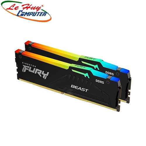 Ram Máy Tính Kingston Fury Beast RGB 64GB (2x32GB) DDR5 5600MHz KF556C40BBAK2-64