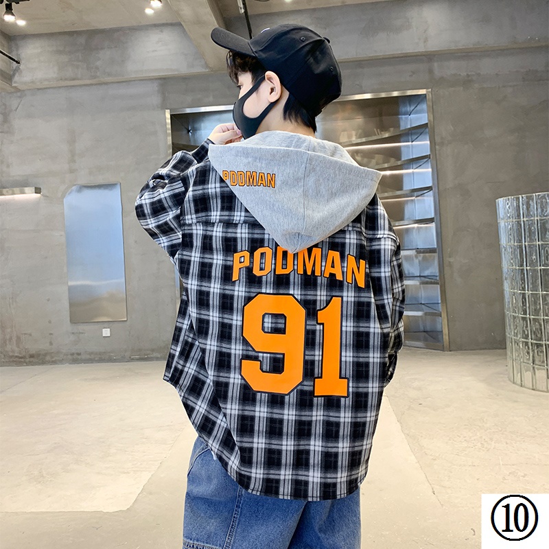 Áo Sơ Mi Caro Tay Dài Dáng Rộng Thời Trang Xuân Thu 2022 Mới Cho Bé Trai