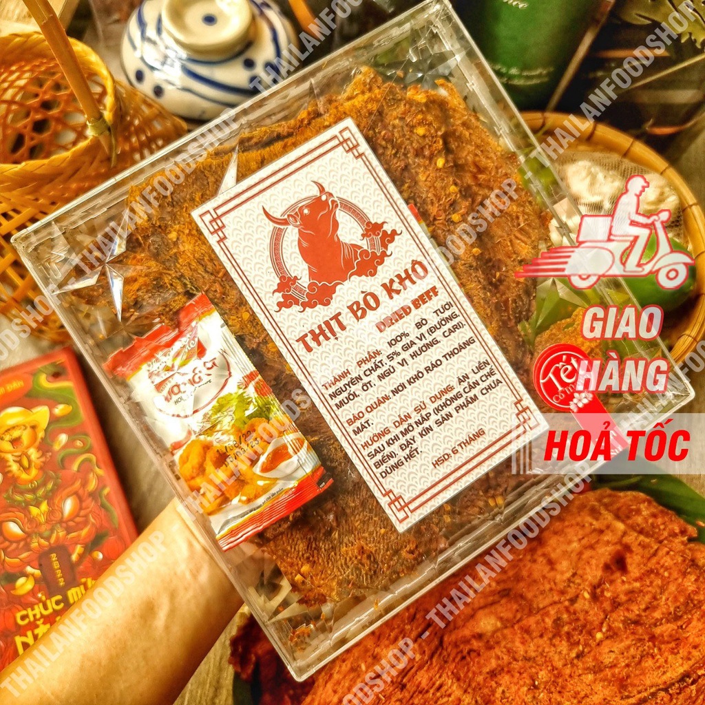Hộp Vuông Khô Bò Miếng Mềm (Hộp Vuông Kim Cương) - Hộp 500Gr