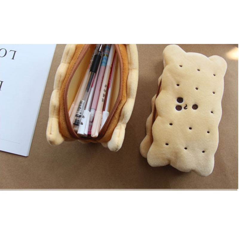 1 Túi Đựng Bút Hình Bánh sandwich Nhồi Bông Cỡ Lớn Dễ Thương