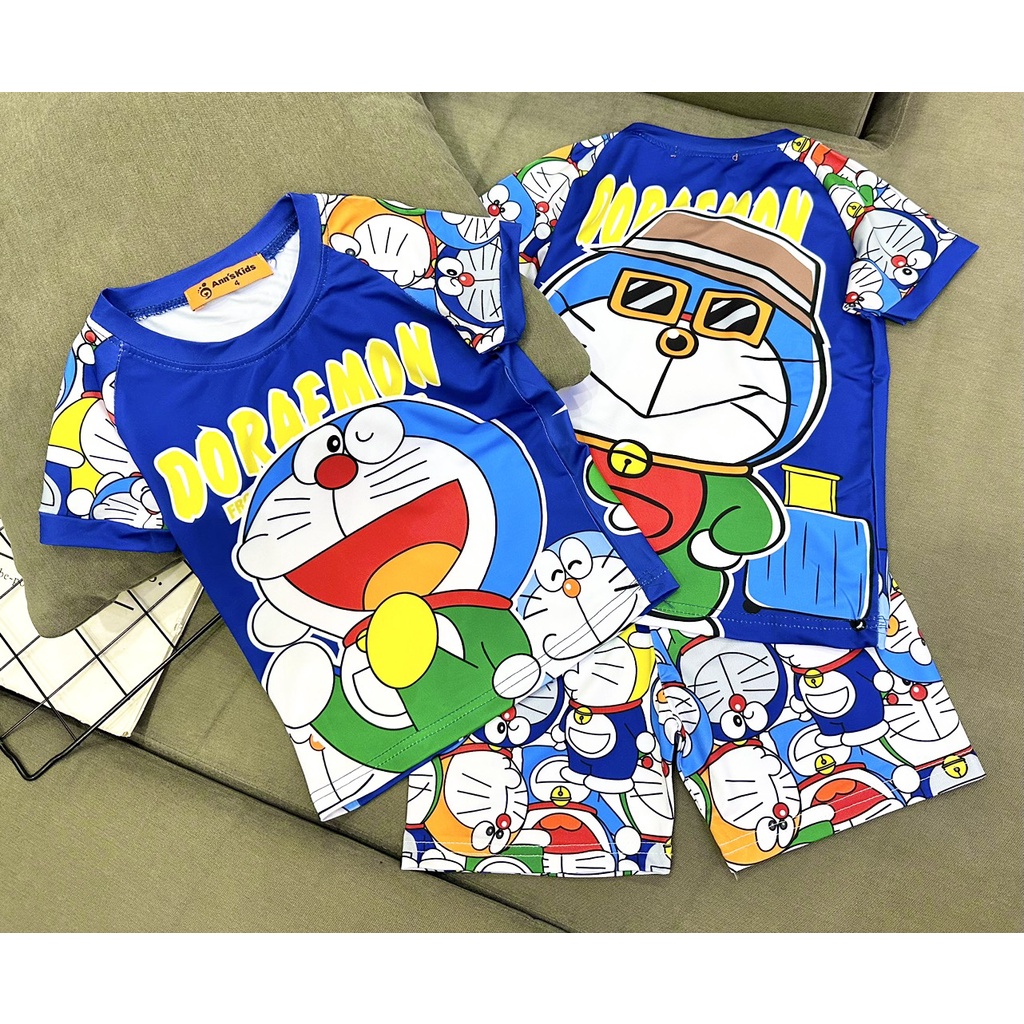 Bộ tay ngắn quần đùi lửng Thun lạnh 3D loại 1 Annkids size nhí 12-23kg bé trai siêu nhân cực ngầu-Quần áo trẻ em-Pikakid