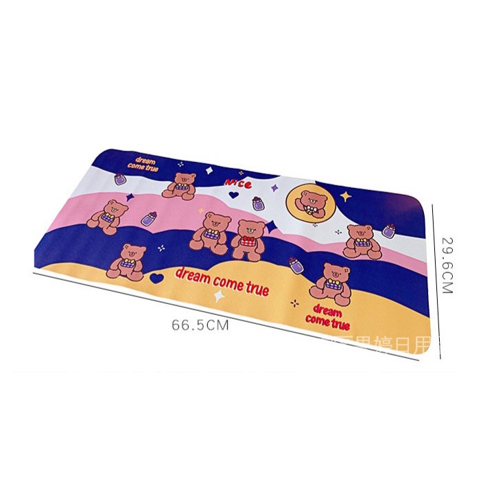 Tấm Lót Chuột Và Bàn Phím Máy Tính Họa Tiết Thỏ / Gấu Hoạt Hình Dễ Thương Trang Trí Bàn Ăn