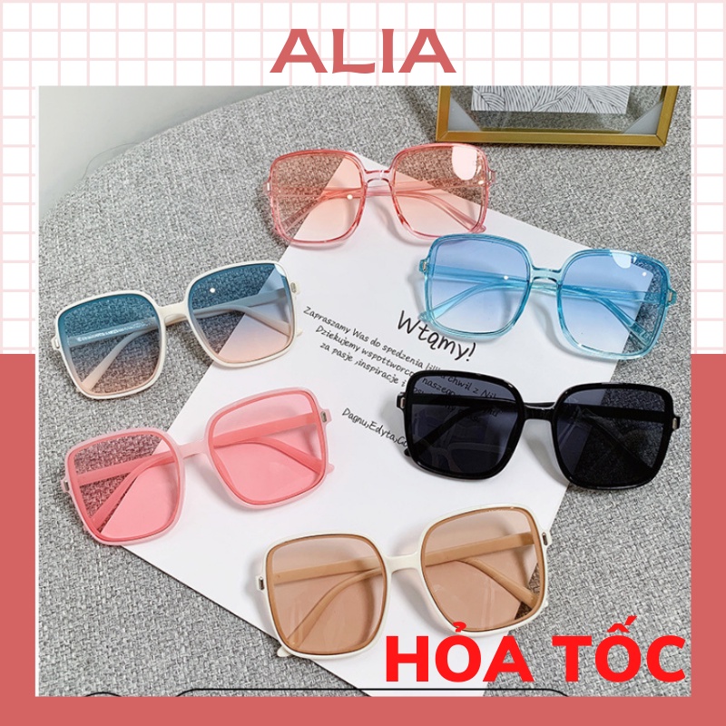 Kính Mát Gọng Lớn Chống Tia UV400 Phong Cách Retro Hàn Quốc Cho Nam Nữ