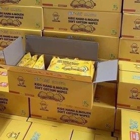 KHĂN GIẤY ƯỚT VỊT VÀNG GÓI 80 TỜ