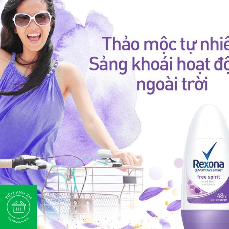 Lăn ngăn mùi Rexona Free Spirit khô thoáng hương thảo mộc 45ml