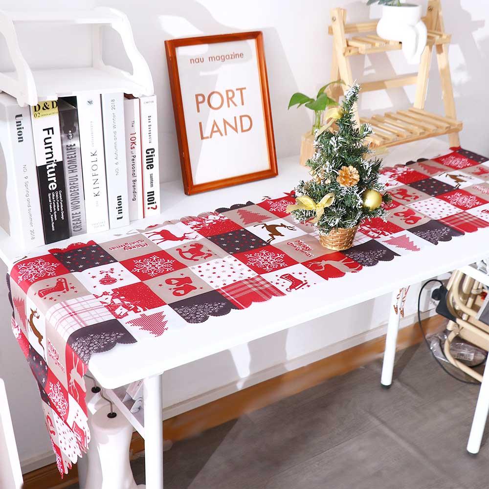 Khăn Trải Bàn Trang Trí Giáng Sinh / Tiệc Cưới / Nhà Bếp Họa Tiết Nai Sừng Tấm Tinh Tế