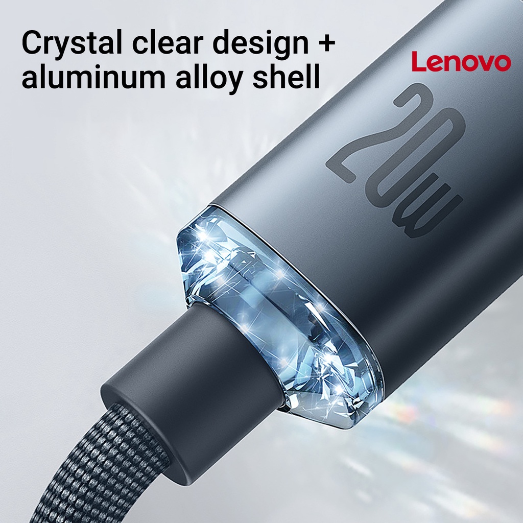 Dây cáp LENOVO truyền dữ liệu tích hợp sạc nhanh KC-1.2m/2m PD 20W thích hợp cho iOS