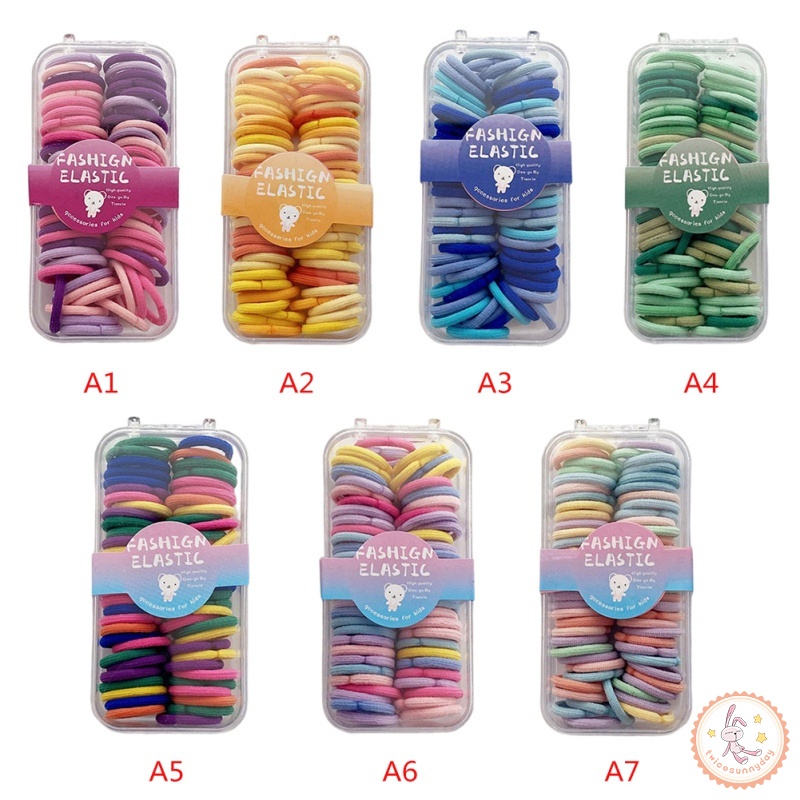 Dây Cột Tóc Mini Nhiều Màu Sắc Dễ Thương Cho Bé Gái