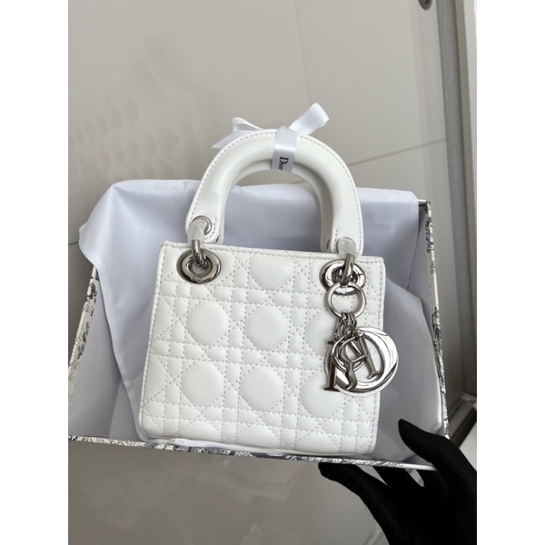 Túi xách la-dy da lì khoá bạc mini