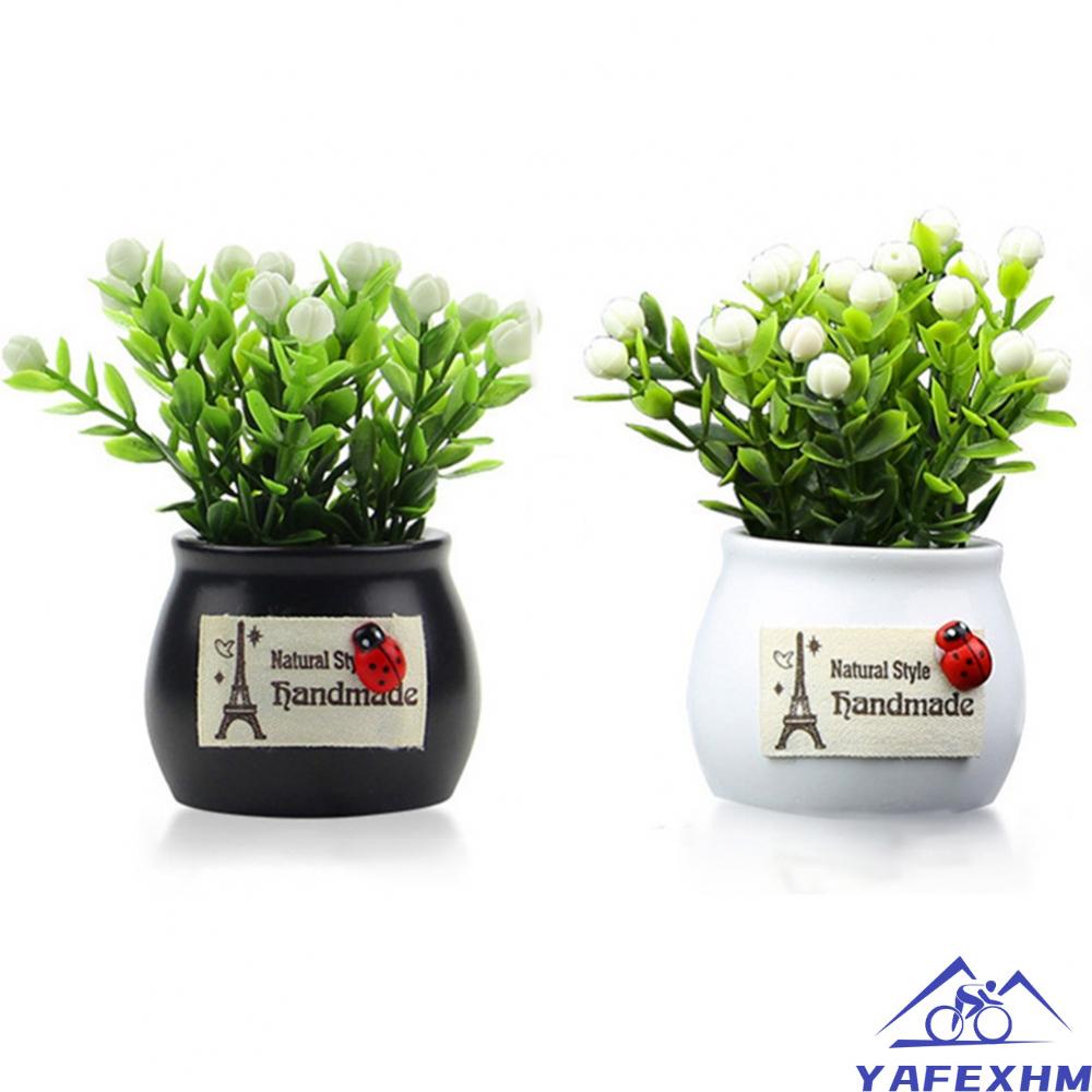 Chậu Hoa Giả Trang Trí Xe Hơi Chất Lượng Cao