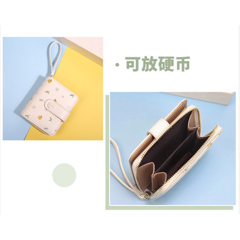 Ví nữ mini cầm tay da PU cao cấp Hình in đẹp và phong cách Ví Ngắn