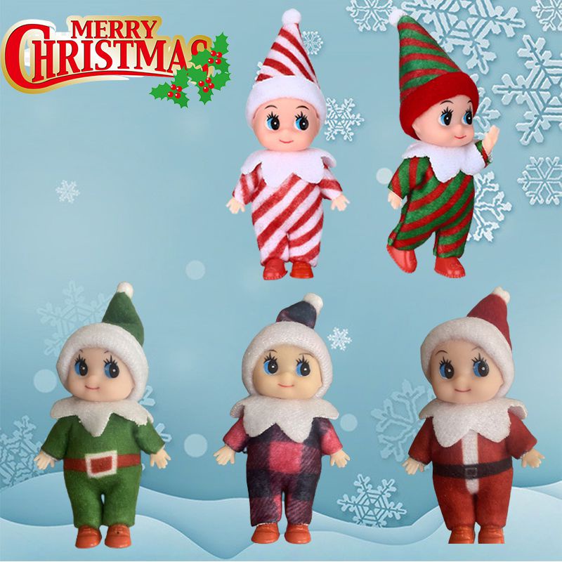 Đồ Chơi Giáng Sinh Hình Yêu Tinh 9cm Trang Trí Đa Ứng Dụng