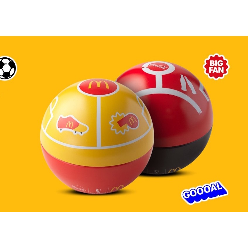 🎀【Last chance In Stock】 McDonald's Korea x Coca-Cola 2022 FIFA World Cup Tin case Snack bowl