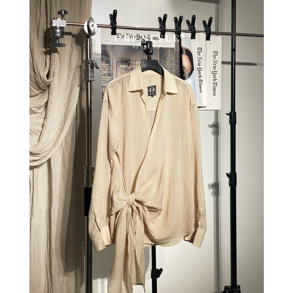 Áo Somi Tay Dài Cột Nơ