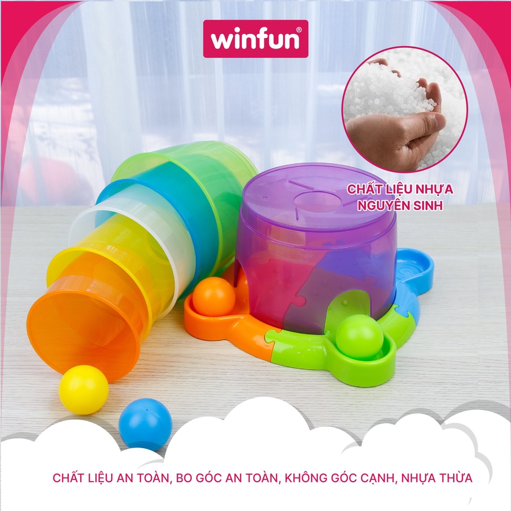 Tháp xếp chồng Winfun 0737 - Phát triển tư duy, kỹ năng và hoàn thiện giác quan , chính hãng