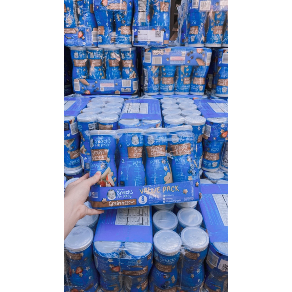 Bánh Ăn Dặm Gerber Puff Ngôi Sao Non GMO Nestle Hàng Nội Địa Mỹ Thơm Ngon Dinh Dưỡng