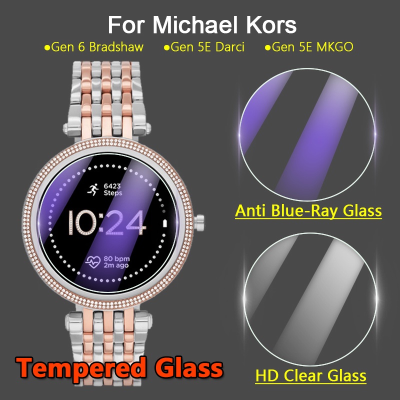 Set 1 / 2 / 3 / 5 Kính Cường Lực Bảo Vệ Màn Hình Cho Michael Kors MK Gen 6 Bradshaw 5E Darci MKGO 2.5D 9H