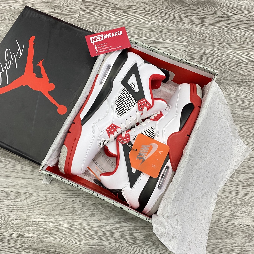 Giày Jordan 4 Fire Red  - Phiên bản high quality | Nice Sneaker .