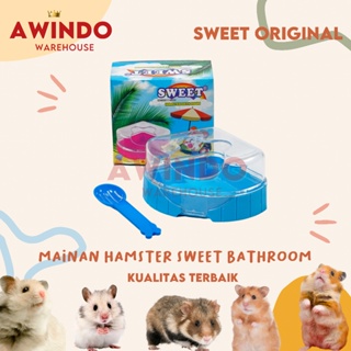 Image of SWEET BATHROOM - Mainan Rumah Hamster Tempat Mandi Tidur Hamster Aksesoris