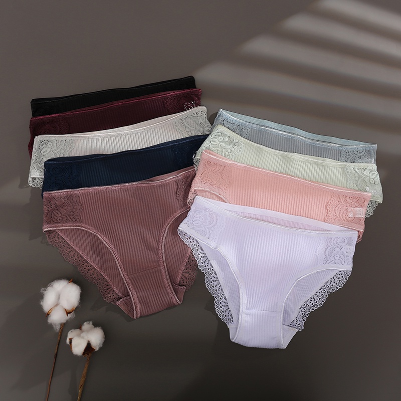 Set 3 quần lót FINETOO cotton đơn giản thời trang dành cho nữ