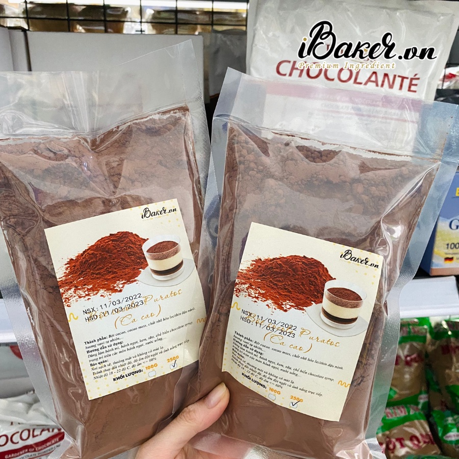 100g Bột Socola bột Cacao nguyên chất Puratos