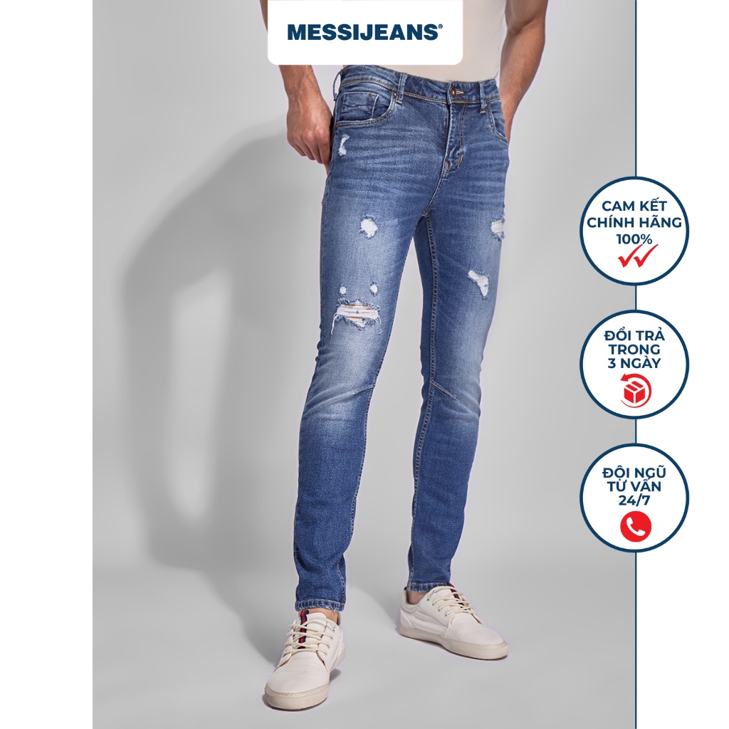 Quần jeans nam ống ôm MESSI SJM-819-18
